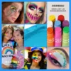 Hot 8Pcs/Set Dopamine Face Paint Pen Set Rainbow Graffiti Crayon Human Face Paint Stick Makeup Long-lasting Texture Soft Festive 4