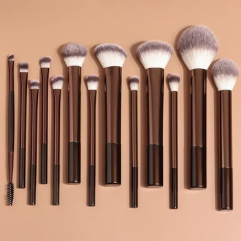 13PCS Makeup Brush Set Foundation Concealer Powder Eyeshadow Blush Brush Kabuki Blending Cosmetic Beauty Tool for Face 1