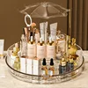 New Transparent Makeup Organizers with 360 Degree Rotation Storage Shelf Cosmetic Storage Box Bathroom Organizer Home Storage 1