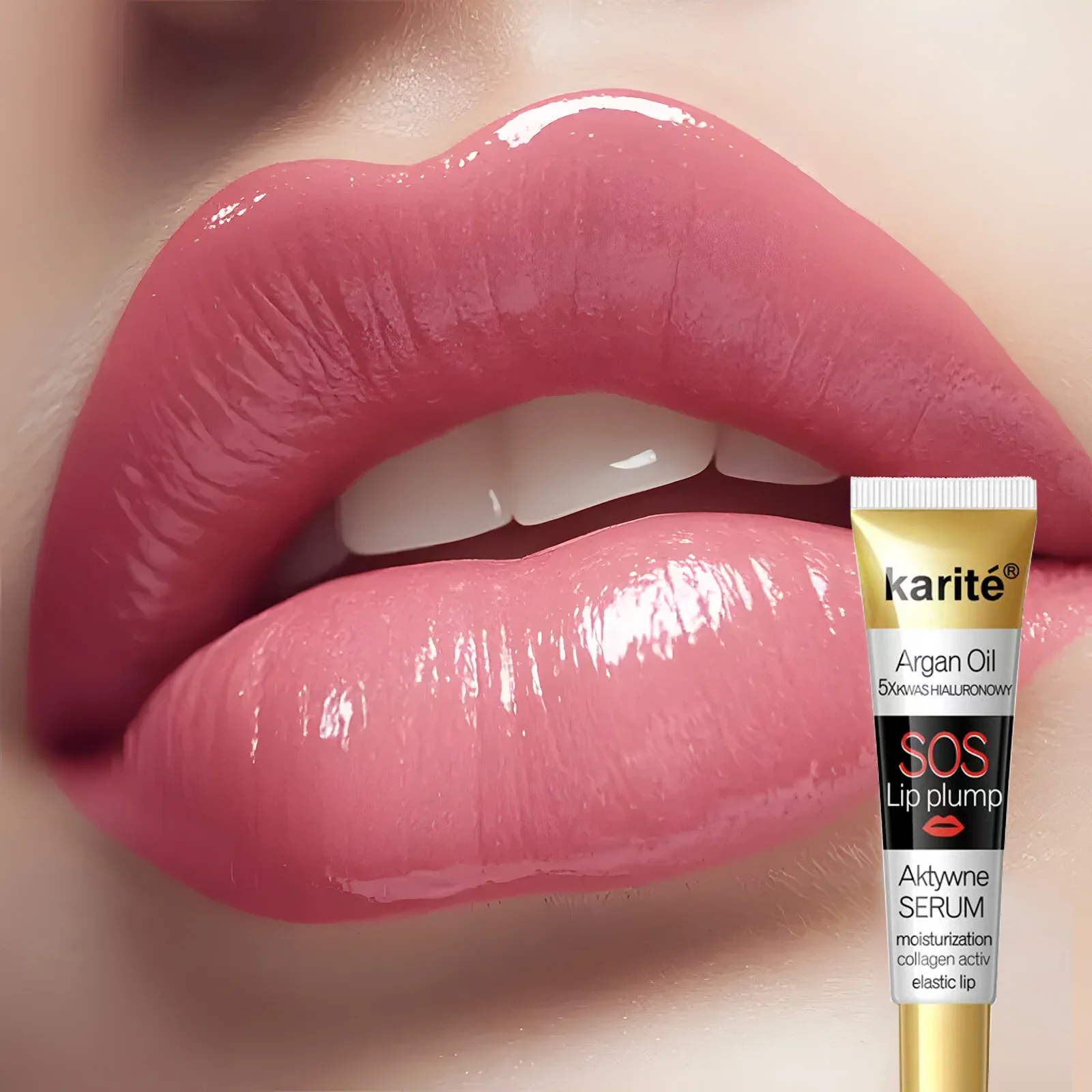 خلاصة الشفاه بزيت الأركان المغربي - بلسم الشفاه المرطب والمغذي، مناسب لجميع أنواع البشرة، مكياج طبيعي