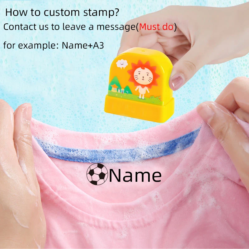 Children's Name Seal Student's Name Stamp Kindergarten Clothes Waterproof Sticker Kawaii Montessori Stamp Gift