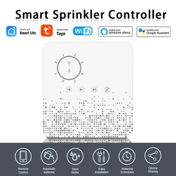 Tuya WiFi Sprinkler Controller Smart Irrigation Timer 8 Zones Automatic Watering Programmer Timer Weather Aware Garden Farmland 1