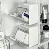 Wall Mounted Qtip Holder Canisters for Cotton Swab, Floss Qtip dispenser Qtip Jars with lid Cotton Ball Organizers Storage Box 4