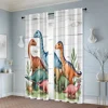 2pcs, Upscale Curtains retro dinosaur Durable Polyester (without rod) Stuff Clearance Use for Bedroom, Living Room, Office Decor 6