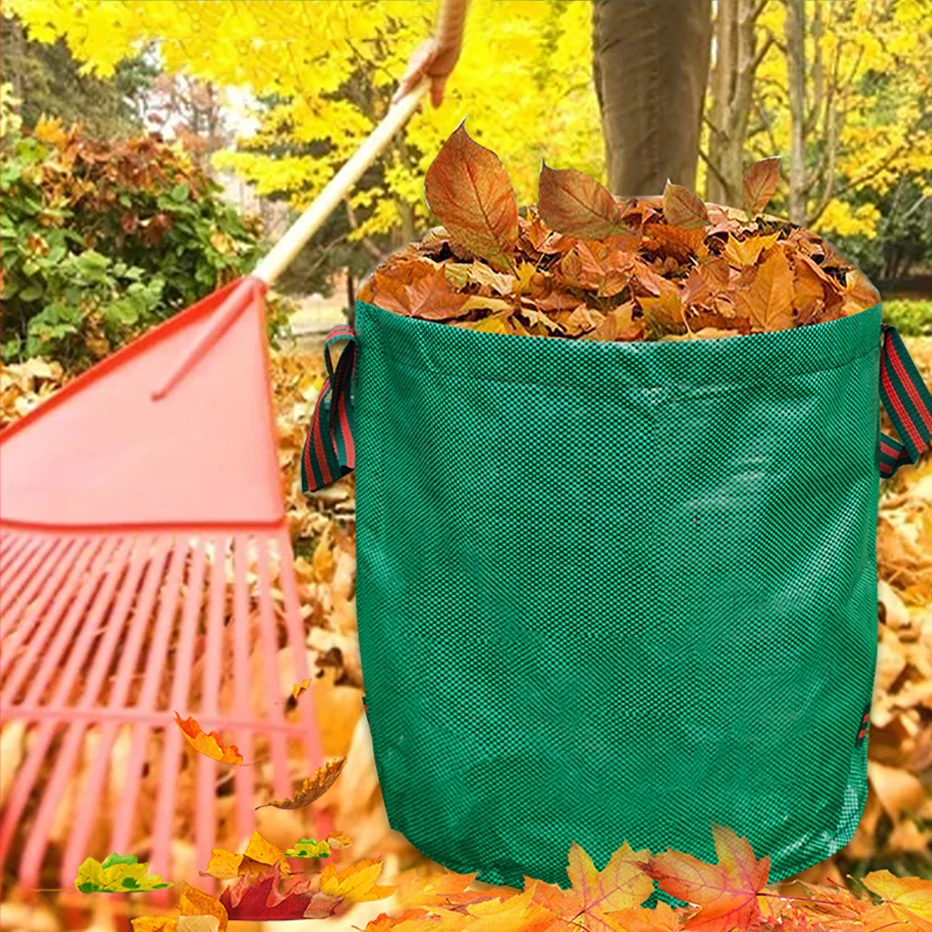 16/32/72 Gallon Garden Waste Bag Large Capacity Reusable/Collapsible with Handle