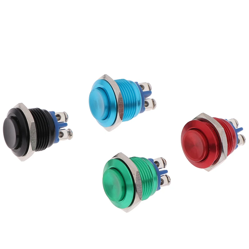 1Pc Momentary Push Button Switch 16mm Waterproof Mount Button Switch