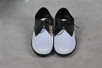 Personalized Leather Popping Shoe America and Europe Trend Hip Hop Dance Footwear Black and White Mirror Locking Funk Shoes 2