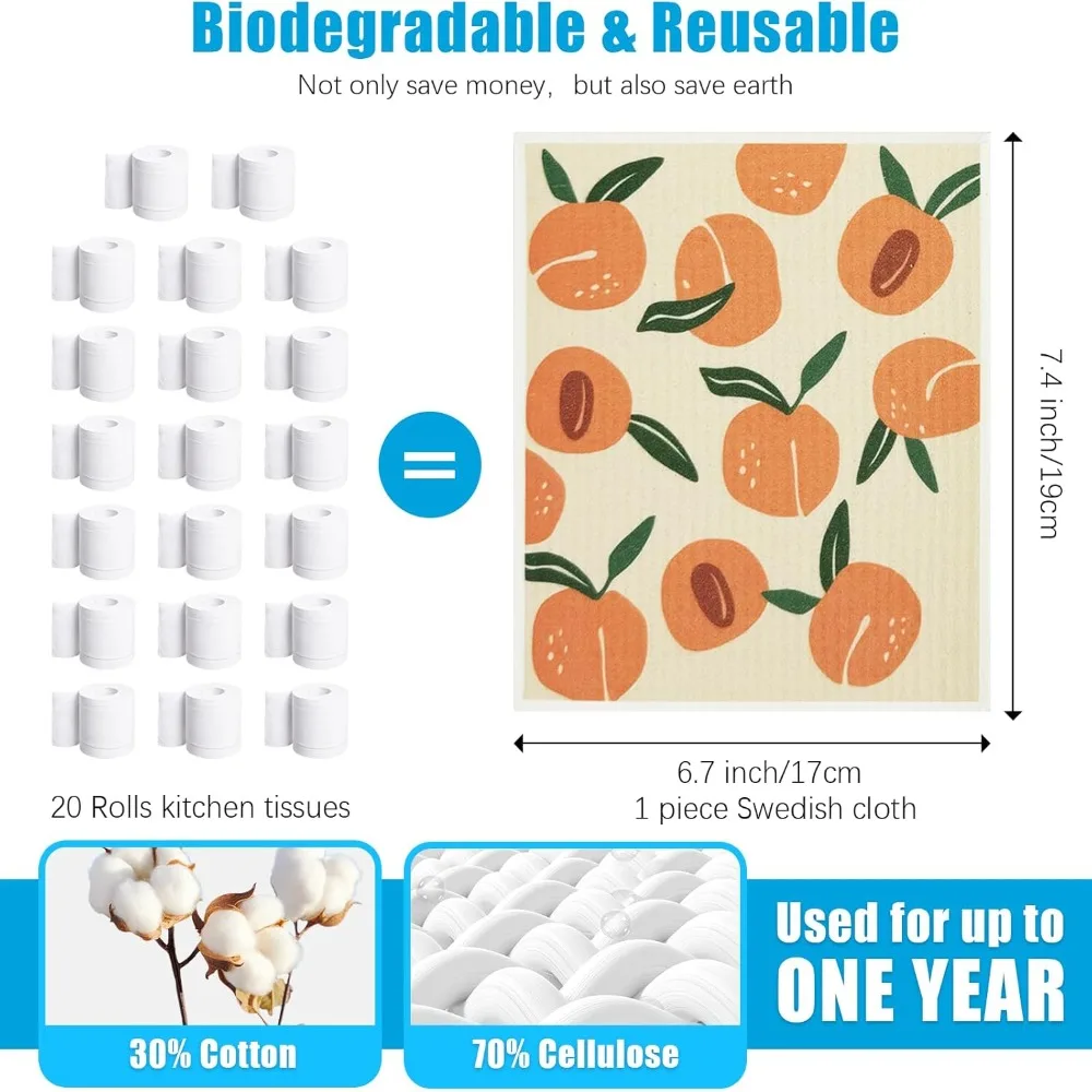 Reusable Cellulose Sponge Cloth Printing Colorful Cleaning Rag Durable Swedish Dishcloths cleaning cloth dish cleaning cloth dish cloth towel cleaning cloth microfiber dish cloth cleaning sponges