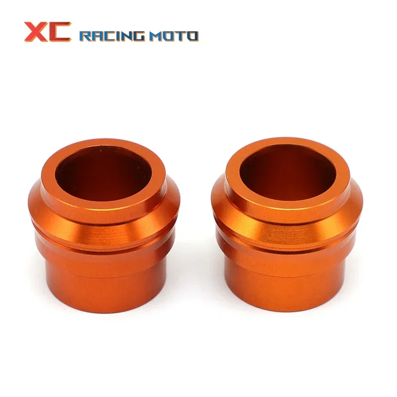Kit Entretoises Roue Avant DShanLa - Pour KTM Husqvarna - Aluminium CNC Orange