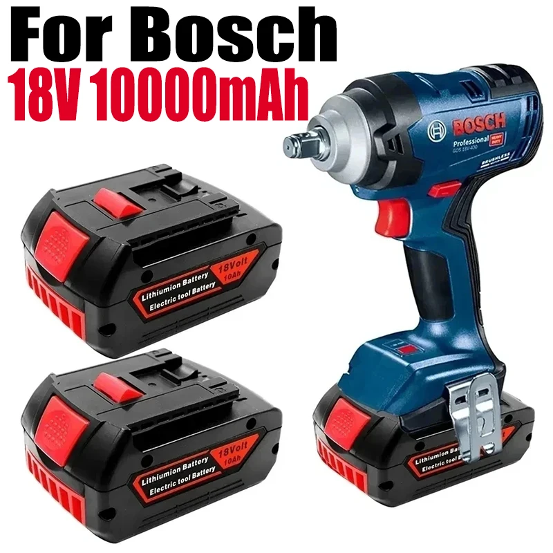 

100% Original 18V 10.0A Lithium Ion Rechargeable Battery for Bosch 10000mah Spare Power Tools Portable Replacement Indicator