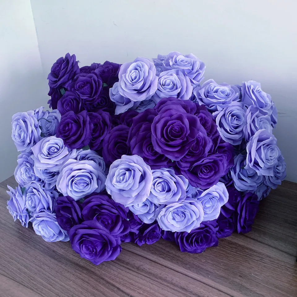 25 Fiori Artificiali Di Dalia In Schiuma PE, Con Gambo Flessibile, Tonalità Viola, Ideali Per Bouquet E Decorazioni Matrimoniali Fai Da Te. - 2