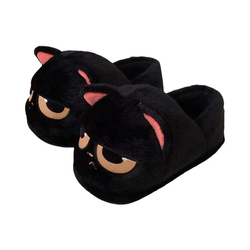 New fun sorrow kitty slipper women's winter animal designer slides