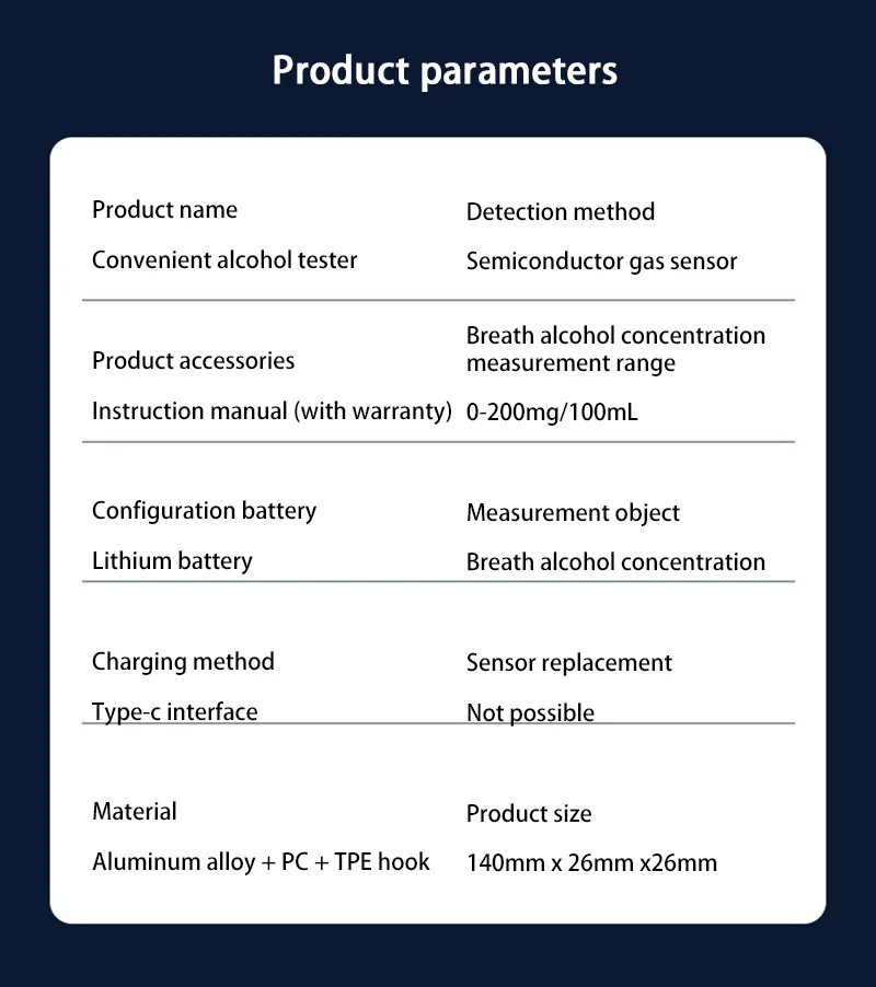 Xiaomi High Precision Alcohol Tester With English Digital Display Voice Broadcas