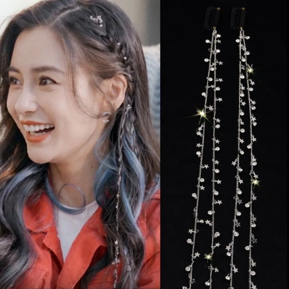 Practical Accessories Women Hair Clips Star Shaped Decoration Hairpin Rhinestone Horsetail Embellishment Hair Clip