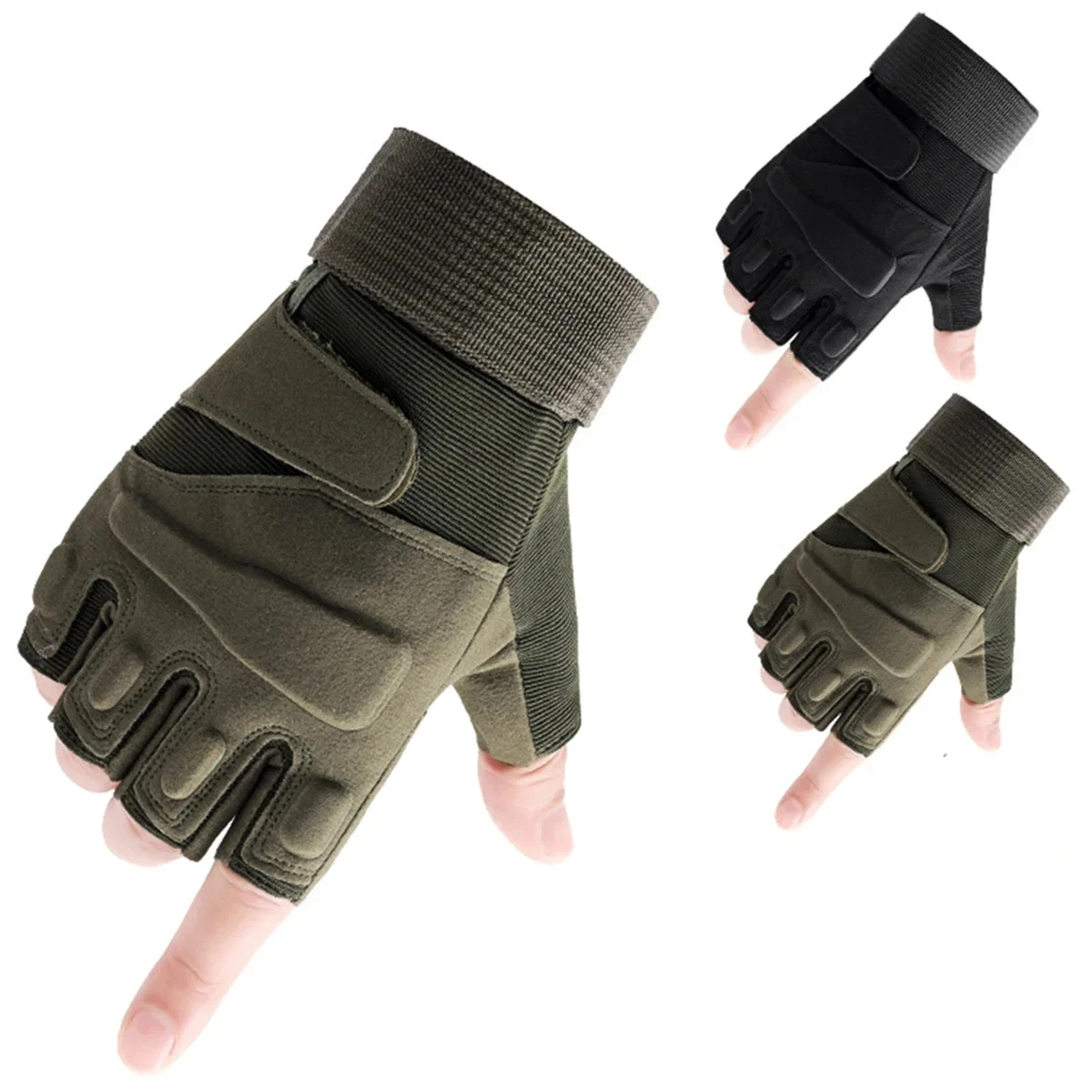 Z906 Hunting Riding Tactical Cycling Climbing Paintball Shooting Ski Half Finger Gloves