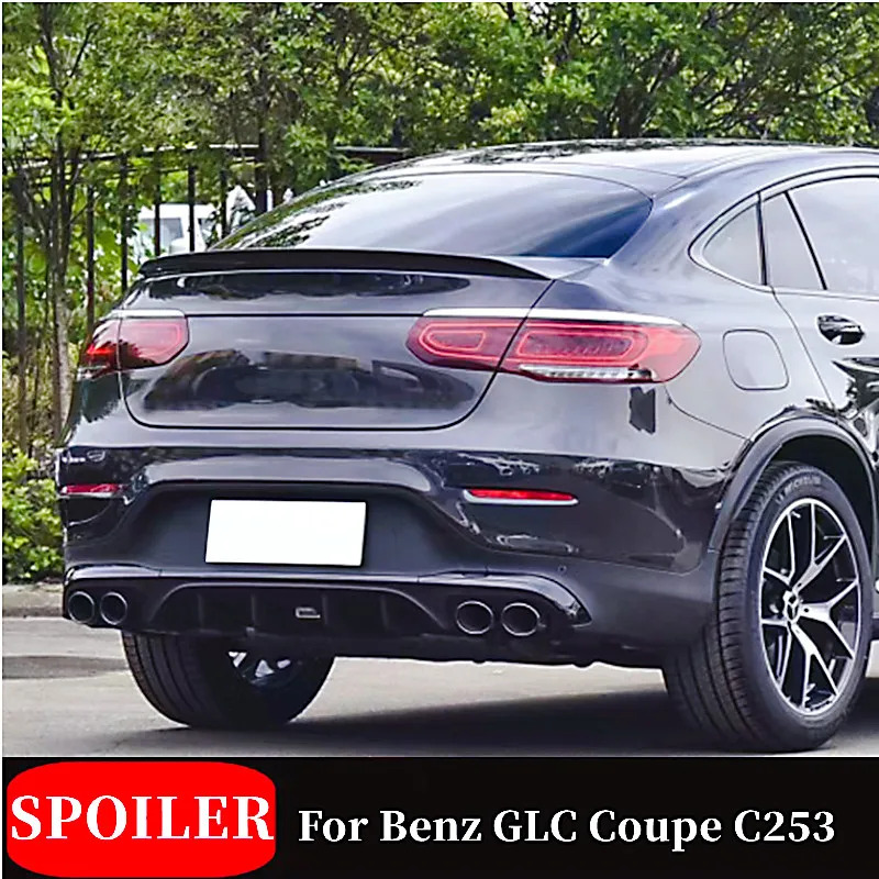 

For Mercedes Benz GLC Coupe C253 GLC260 GLC300 AMG Car Rear Trunk Lid ABS Plastic Spoiler Wings Exterior Tuning Accessories