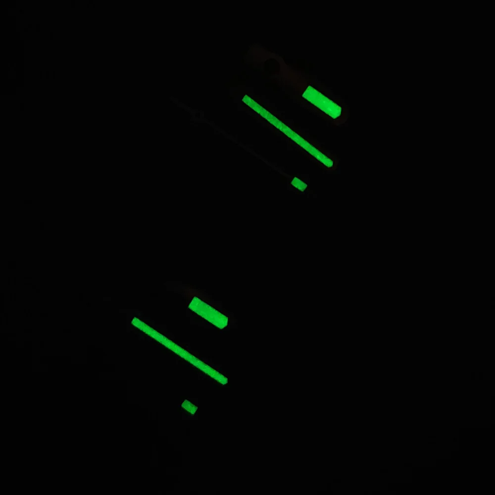 Gold and Silver Watch Hands with Green Luminous Finish