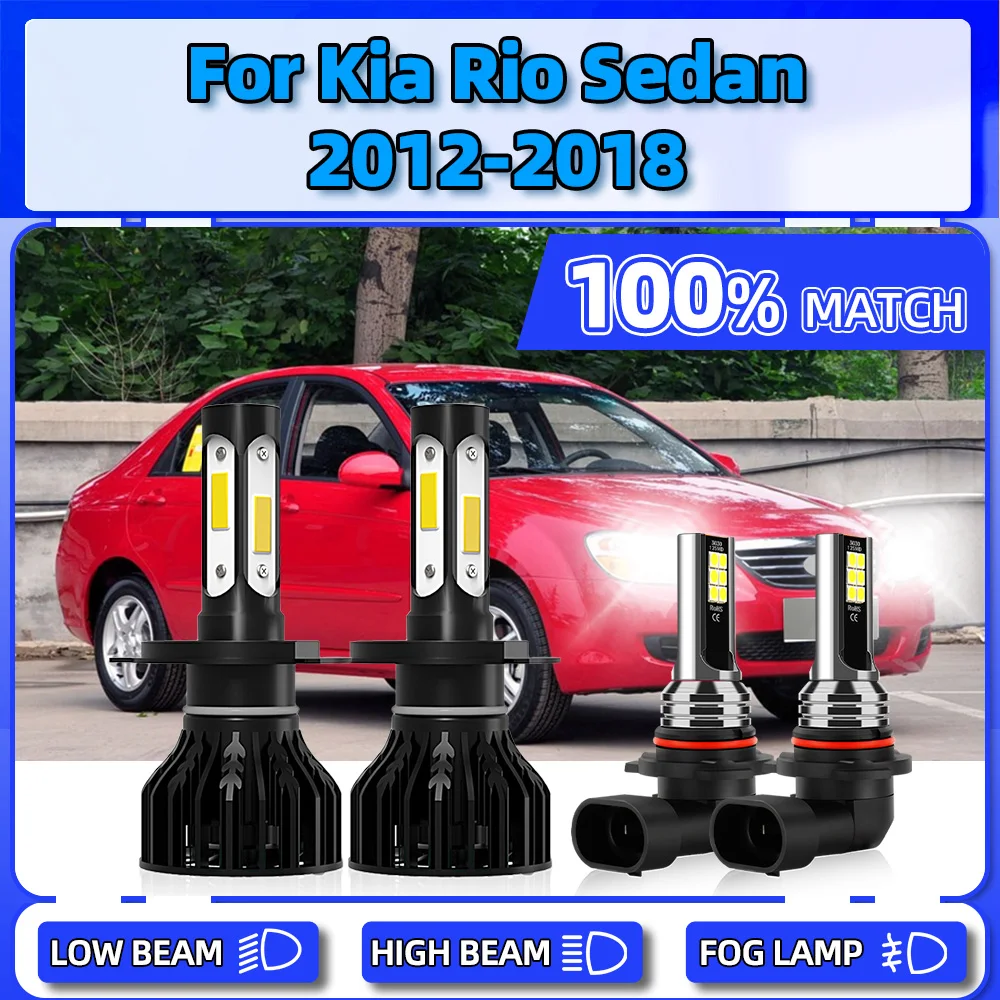 

240W High Power LED Headlight Bulbs 40000LM Front Lamps 12V Car Fog Lights For Kia Rio Sedan 2012 2013 2014 2015 2016 2017 2018