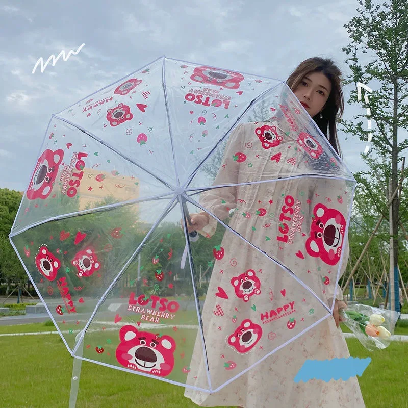 

Прозрачный зонт Sanrio Kawaii аксессуары моя мелодия милый мультяшный Аниме складной тройного сложения Зонт Игрушки для девочек подарок