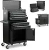 Tool Chest 6 Drawers Extra Large Rolling Too Storage Cabinet with 4” Universal Lockable Wheels Auto Lock Protective Liner 1