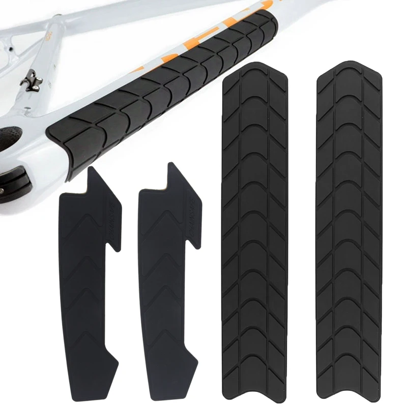 Bicycle Frame Protector HEPPE Bike Frame Protector MTB Road Bike Silicone Scratch-Resistant Sticker Chain Protector Downtube Sticker Chainstay Pad