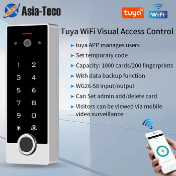 1080P Tuya Video Intercom for Home Access Control System Wifi fingerprint Access Keypad Door Opener and Intercom without monitor 1