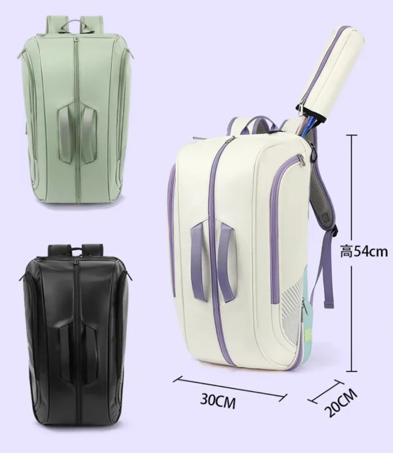YONEX High Quality Badminton Racket Sports Backpack Leather Tennis Shoulder Bag Multifunctional Fit 4-6 Pieces Racket Backpack 3