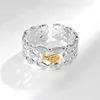 Creative Sweet 925 Sterling Silver New Fashion Shoal Of Fish Multilayer Bridal Sets Rings For Women Girl Fine Jewelry LR273 2