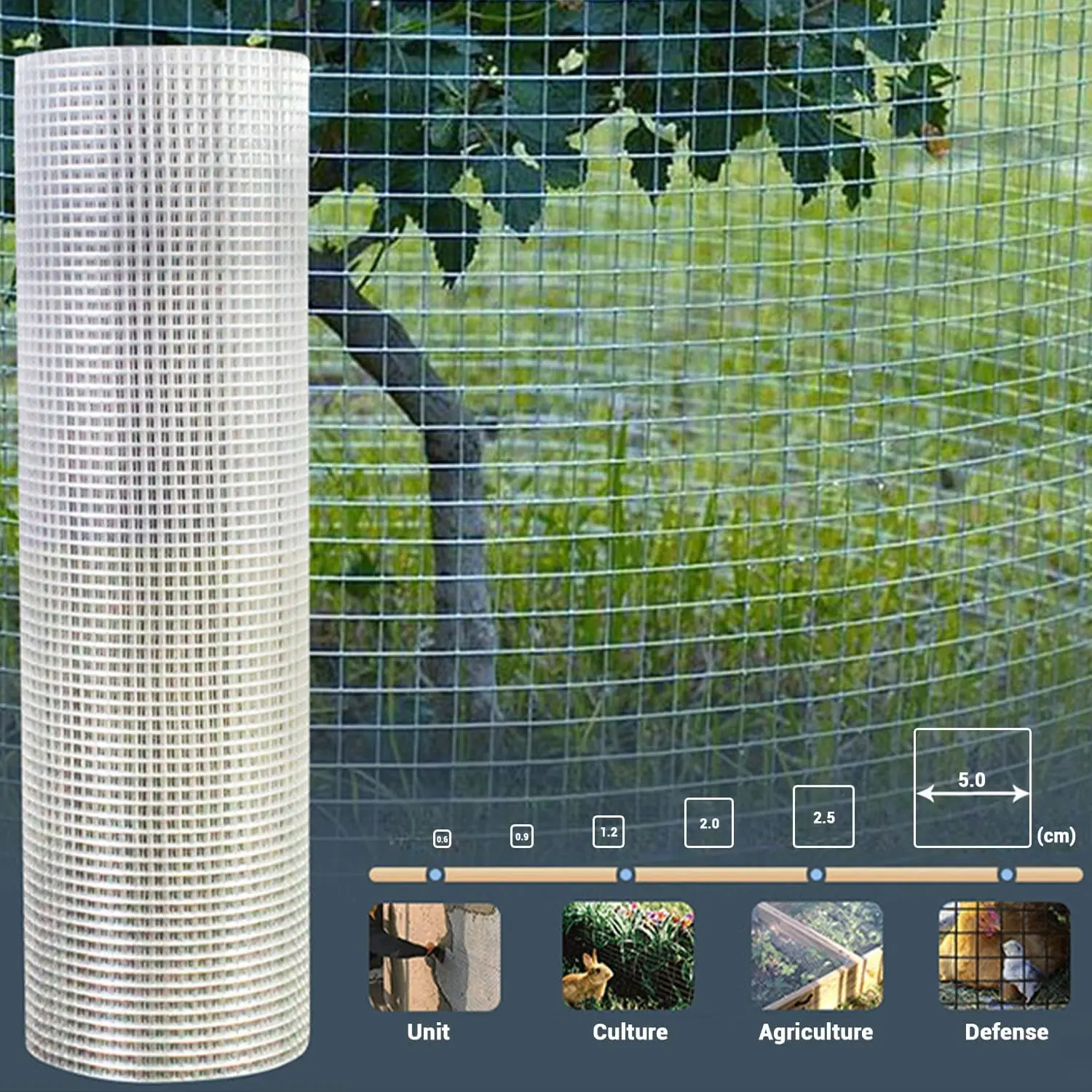 Wire Mesh Roll, 1 M X 25 M, 25mm Holes, 0.9mm, Aviary Fence Wire Netting Hardware Cloth, Wire Mesh Fencing for Garden