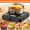 Electric Stove, Single Burner Cooktop, Compact and Portable, 5 Level Adjustable Temperature Hot Plate, 1200 Watts,Easy to Clean 4