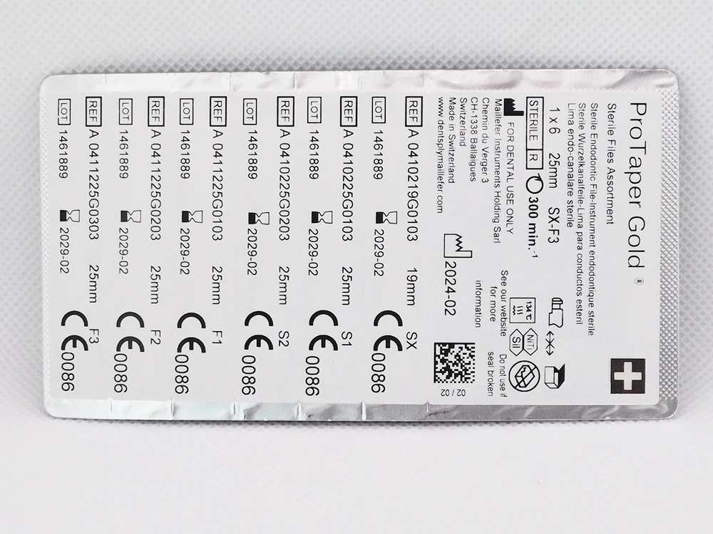 Dental Rotary Files 1PKS Dental Protaper Gold Rotary Instrument Heat Activation Flexible Engine Files For Root Canal Tool Dentistry Material