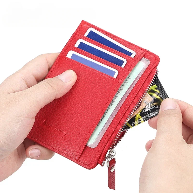 

Men's and Women's Multi-functional Ultra-thin Zipper Short Driver's License Bank Card Bag Card Cover