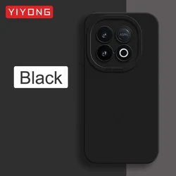 YIYONG Silky Feel Liquid Silicone Soft Phone Case Cover for Vivo iQOO Z10 Turbo Pro (Black)