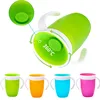360 Degrees Can Be Rotated Baby Learning Drinking Cup with Double Handle Flip Lid Leakproof Silicone Infants Water Cups Bottle 1