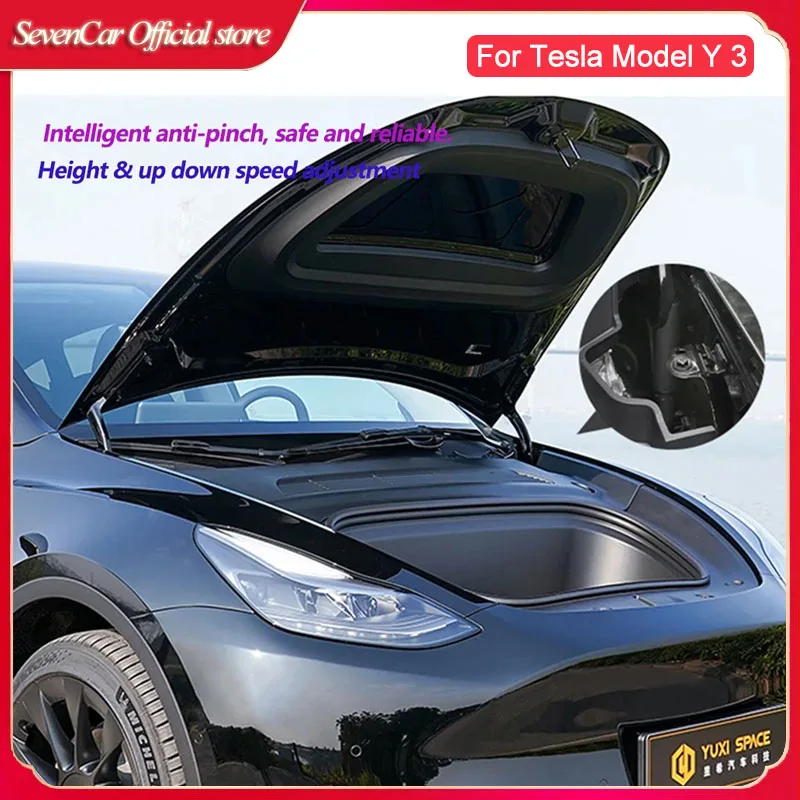 

Electric Front Tailgate For Tesla Model Y Car Modified Frunk Lift Automatic Power APP Control Waterproof Speed Adjutsable System