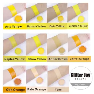 Yellow 30g/pc Water Activated Face Body Paint Pigment Makeup in Night Party  Fancy Dress Beauty Makeup Tool