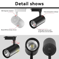 LED Track Light Spot Ceiling Lamp 220V Set Rail Spotlight COB Led Rail Lighting Home Decor Bedroom kitchen Ceiling Light Fixture 2