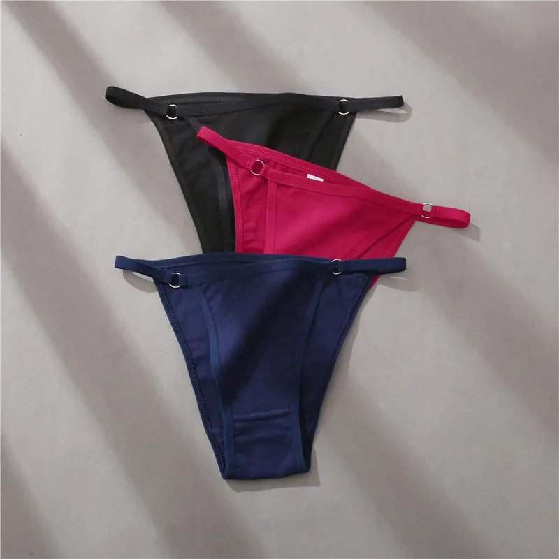 Cotton Lace Briefs Set - Womens Comfortable Underwear 3 Pcs S-XL