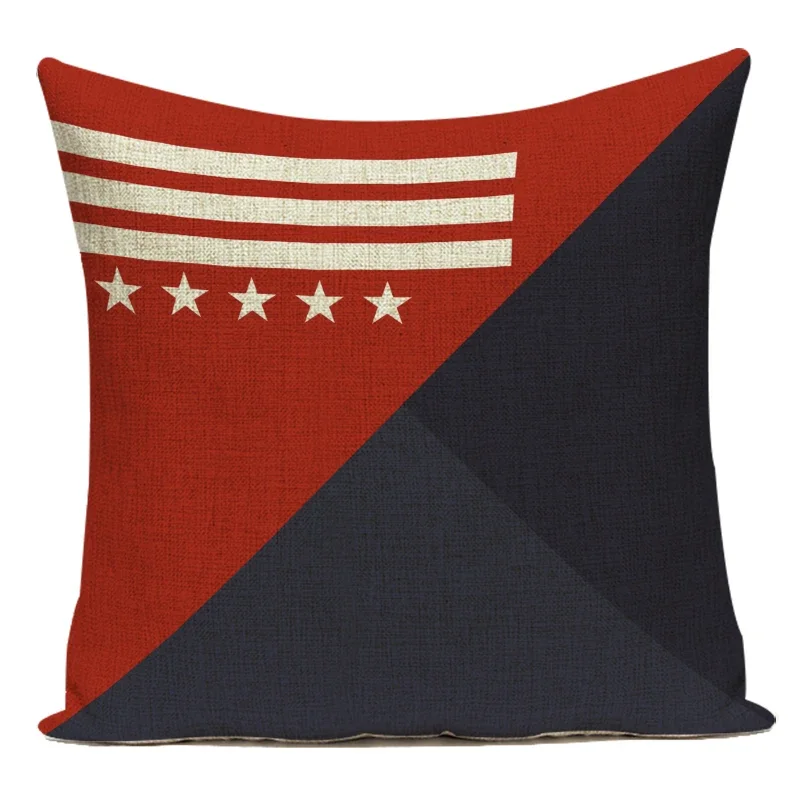 Geometric Flag Decorative Throw Pillow Cover