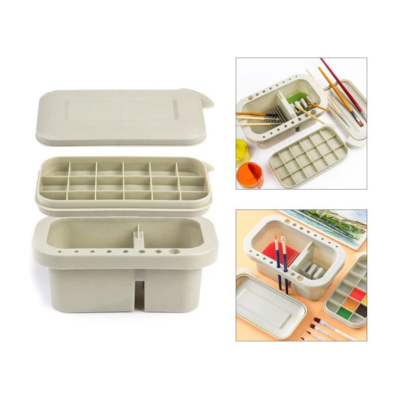 Paint Brush Cleaner Kit Brush Palette Paint Organizers And Storage Box for Acrylic Watercolor Multi-purpose paint organizer paintbrush cleaner