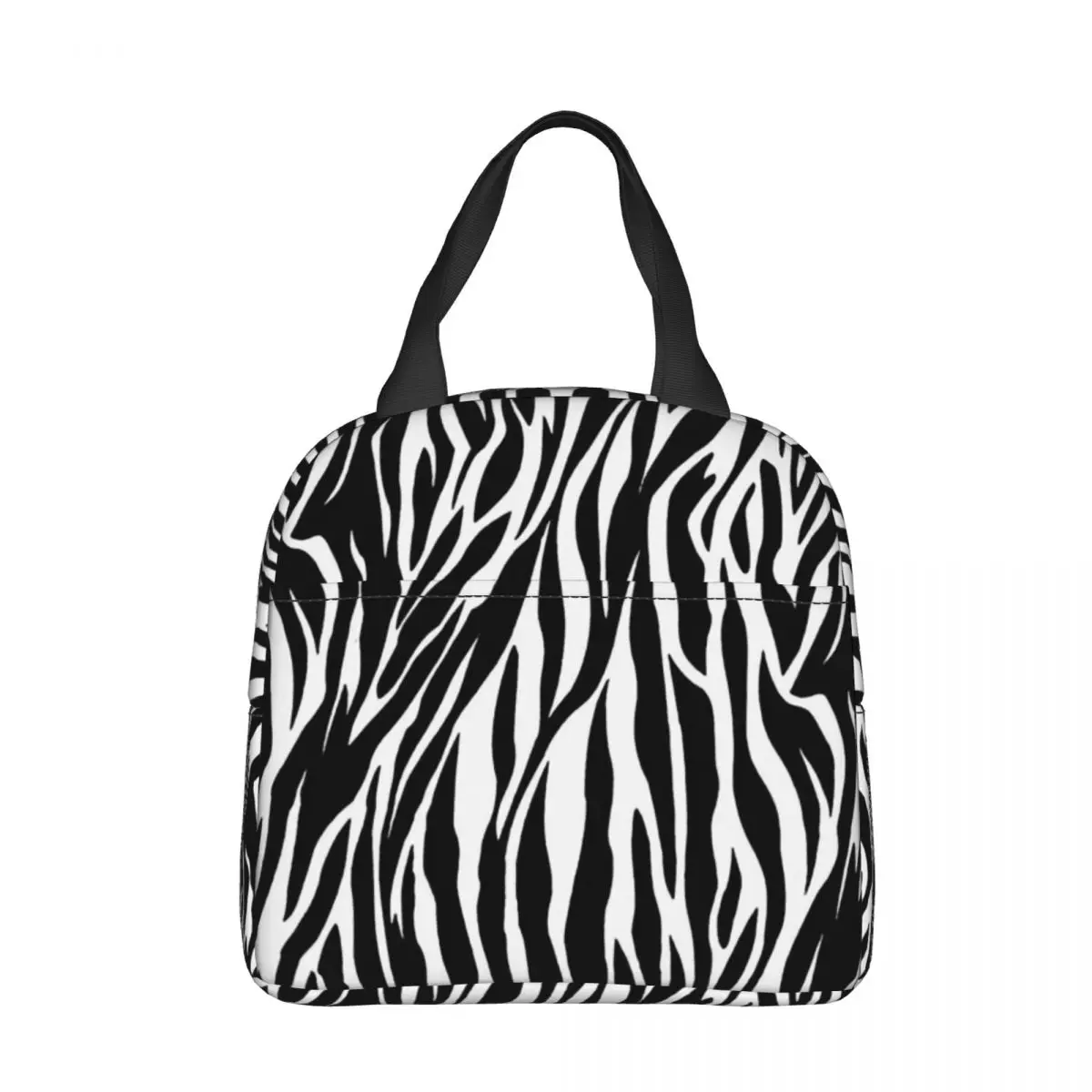 

Zebra Oxford Cloth Portable Bags Animal Skin School Trip Lunch Hiking Debris Cooler Food Handbags