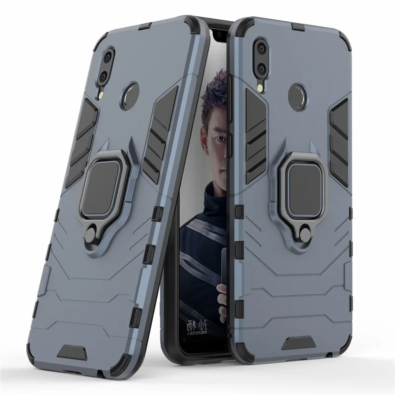 

for Huawei Honor Play Case, Honor Play Car Holder Armor Cases Hard PC Soft Silicon Cover for Huawei Honor Play COR-L29 Huawe Hau