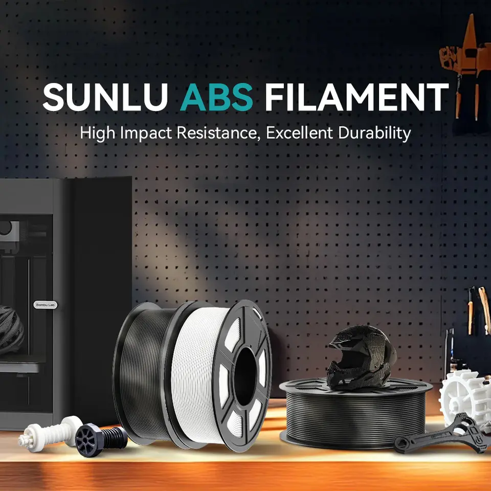 SUNLU 1.75MM ABS 3D Printer Filament 1KG Higher Heat Resistance Strong Durable for Most FDM 3D Printers image 1