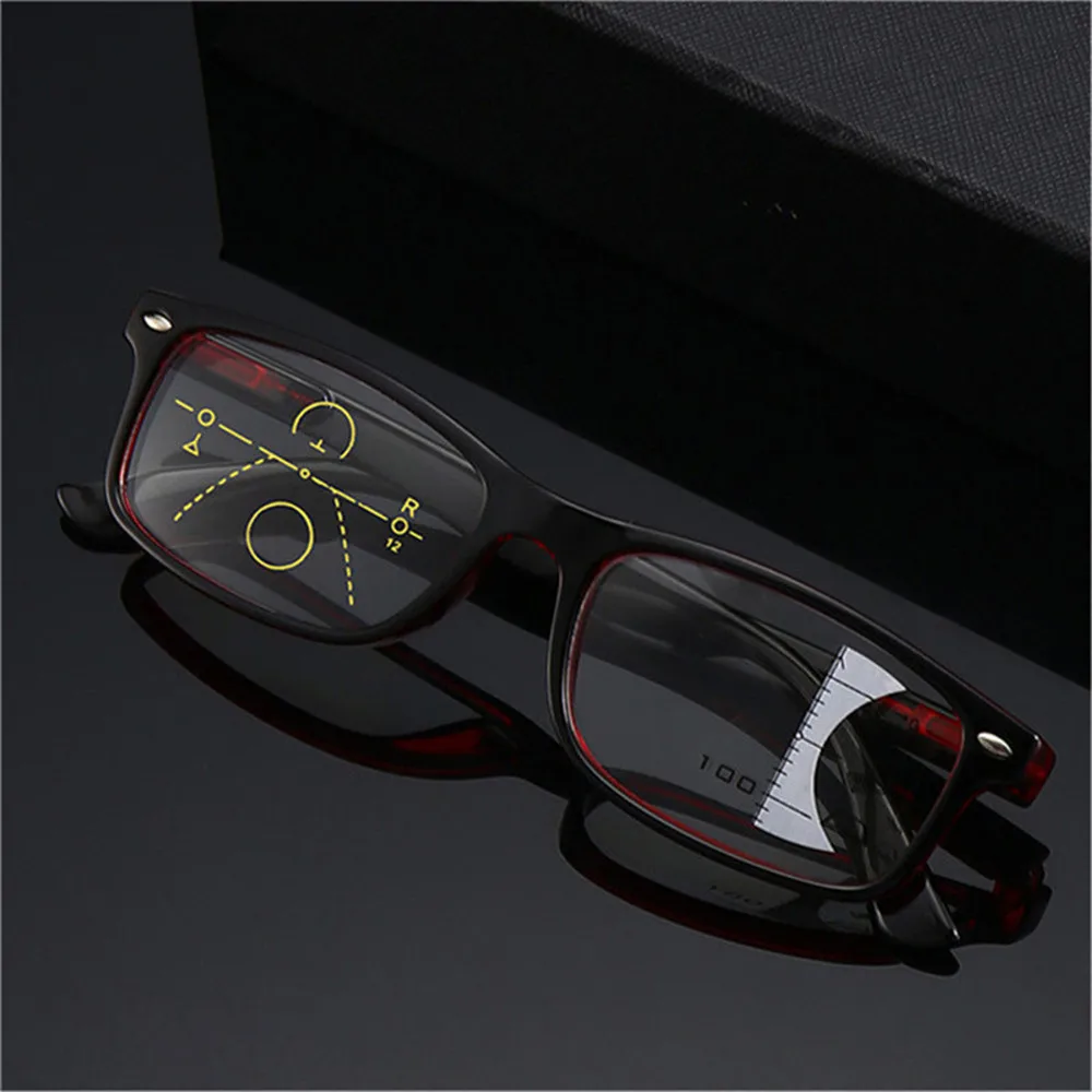 Retro Anti Blau Rays Progressive Multifokale Lesebrille Männer Frauen In Der Nähe Von Weit Sicht Brillen Computer Goggle Brillen gafas – Detail 1