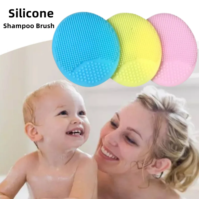 

1 Pcs Soft Silicone Facial Cleaning Brush Shower Baby Massage Wash Pad Face Exfoliating Brushes Super Soft Sponges Scrubbers