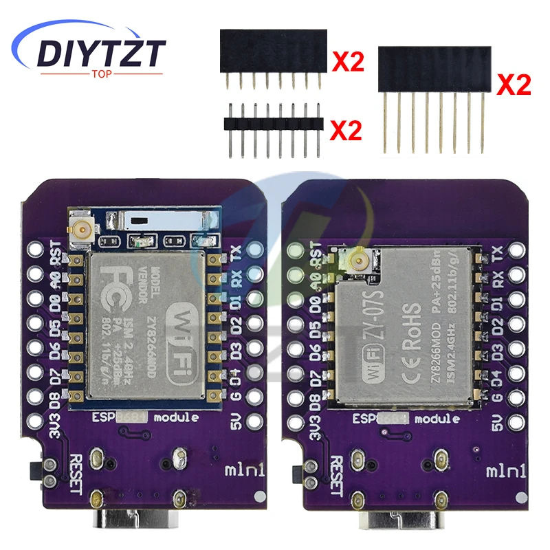 D1 미니 TYPE-C ESP8266 ESP-07/07S CH340G USB D1 미니 WIFI 개발 보드 D1 미니 NodeMCU Lua IOT 보드 3.3V 핀 포함