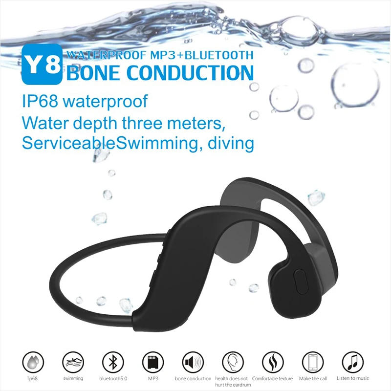 Bone Conduction Swimming Headset 32gb Ipx8 Waterproof Bluetooth