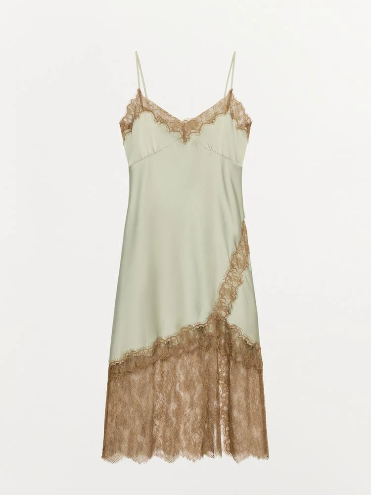 Green lace patchwork