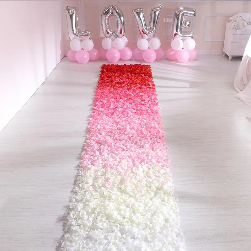 1000-3000pcs Silk Rose Petals Artificial Flowers Simulation Rose Petals  Decorations Wedding Marriage Room Rose Flower Wedding