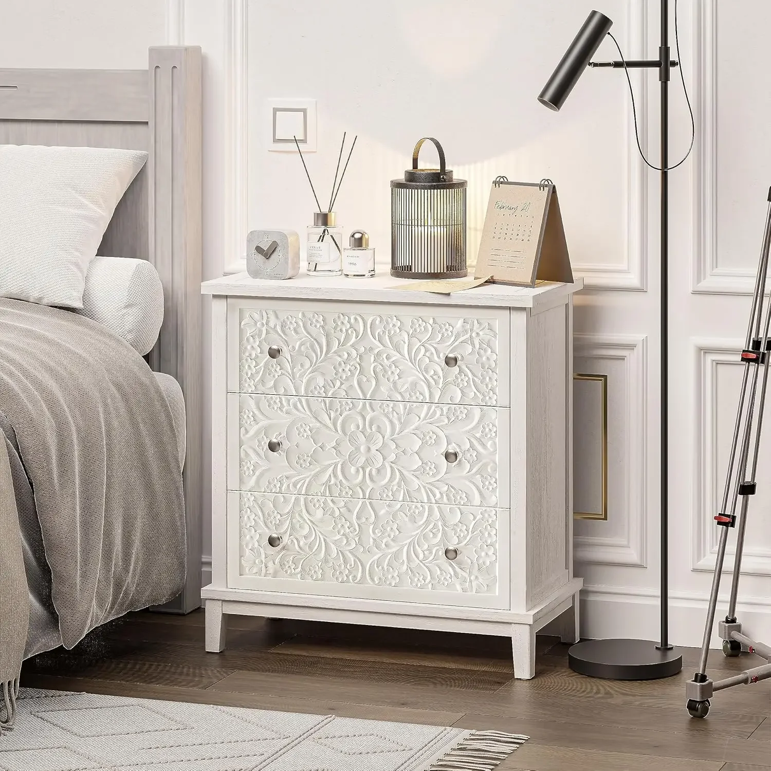 3-drawer White